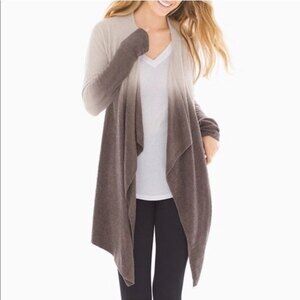 Barefoot Dreams womens Ombre Calypso Wrap Waterfall open cardigan Small/medium